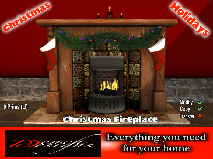 Dench Designs Christmas Fireplace