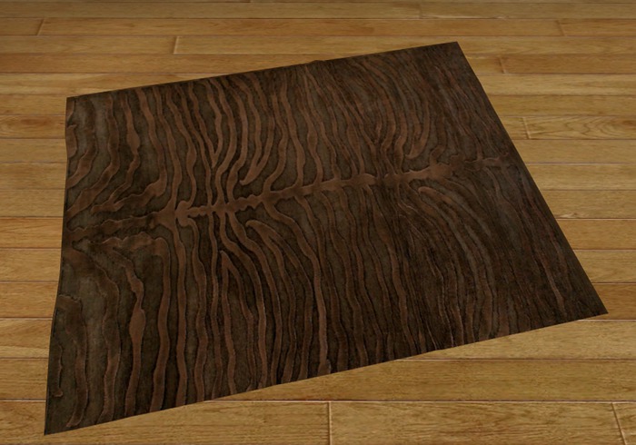 Mesh Rug v2 Brown Animal Print