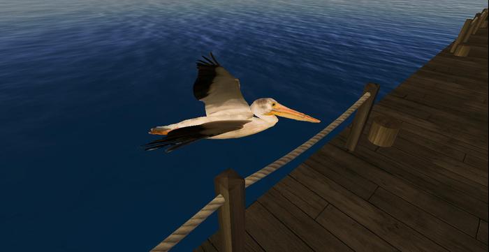 Animated Mesh Pelican To Sit On Post