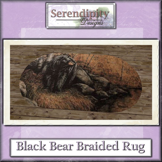 Serendipity Designs - Black Bear Braided Rug