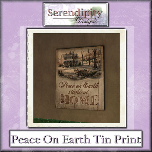 Serendipity Designs - Peace on Earth Tin Print 