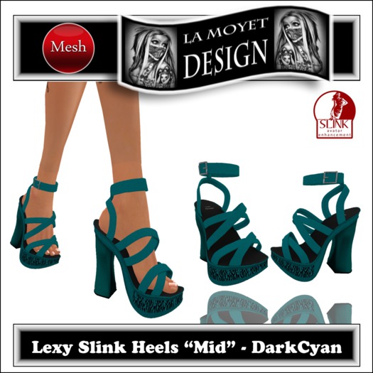 ~LM~ Lexy Slink Heels Mid Feet [Darkcyan]