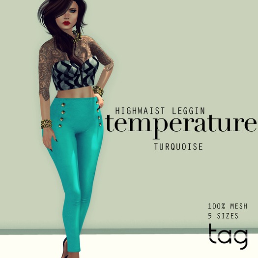 tag. highwaist leggin temperature [turquoise]