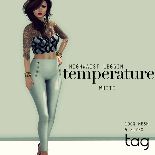 tag. highwaist leggin temperature [white]