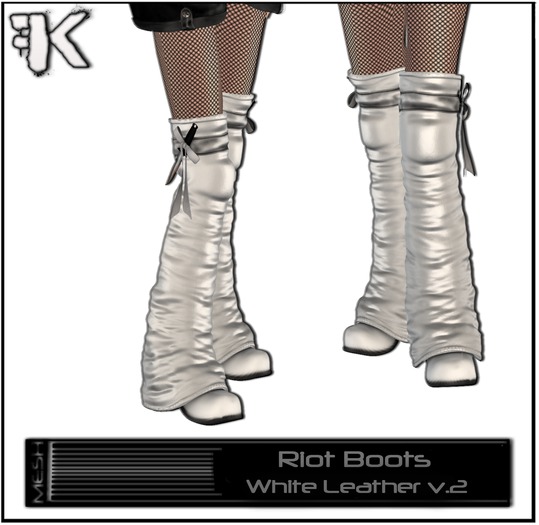 FK! - Riot Boots  - White Leather v.2 