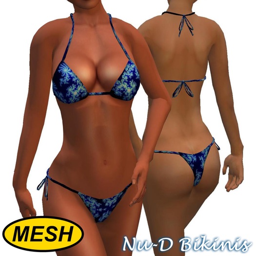 Nu-D Bikini: Mesh String Bikini Ice