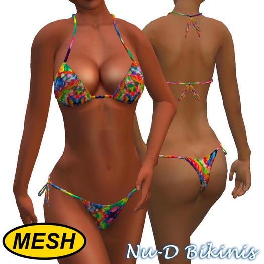Nu-D Bikini: Mesh String Bikini Tears