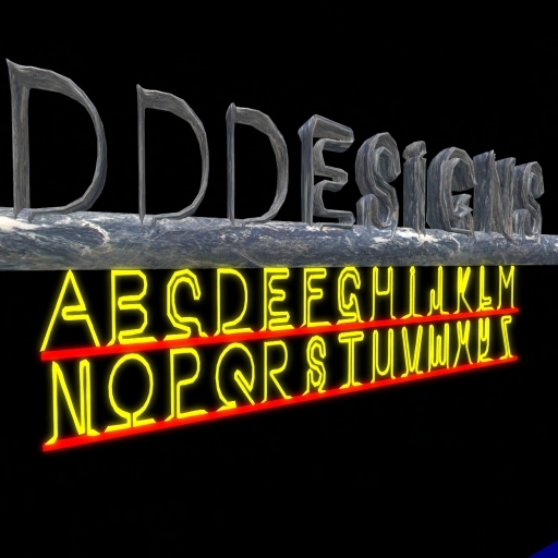 Alphabet Letters Sculpties Neon Letters