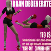 Mary Ann compl. Outfitt Shirt Tanktop Shorts and Mary Janes