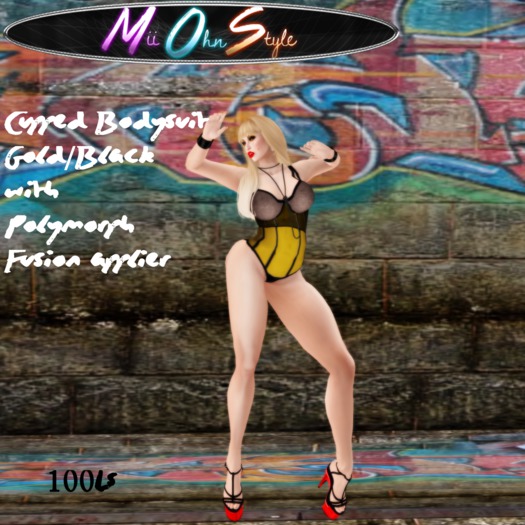 **MOS** Cupped Bodysuit Gold/Black Fusion