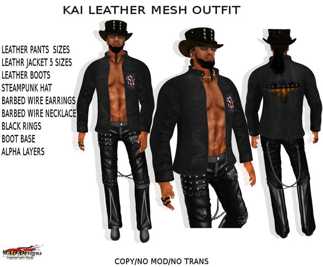 KAI LEATHER OUTFIT MALE MESH