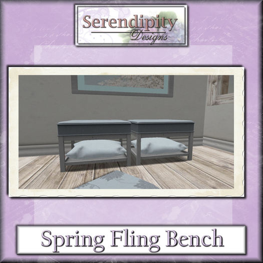 Serendipity Designs - Spring His and Her Bench  (boxed)