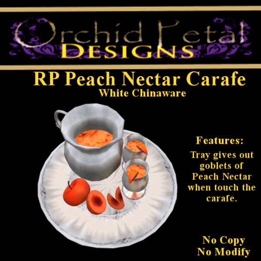 -OPd- Rp Peach Nectar Carafe[Boxed]
