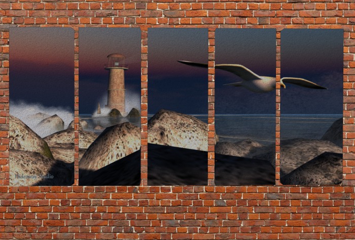 Lonely Gull Canvas Artwork 5pv1 