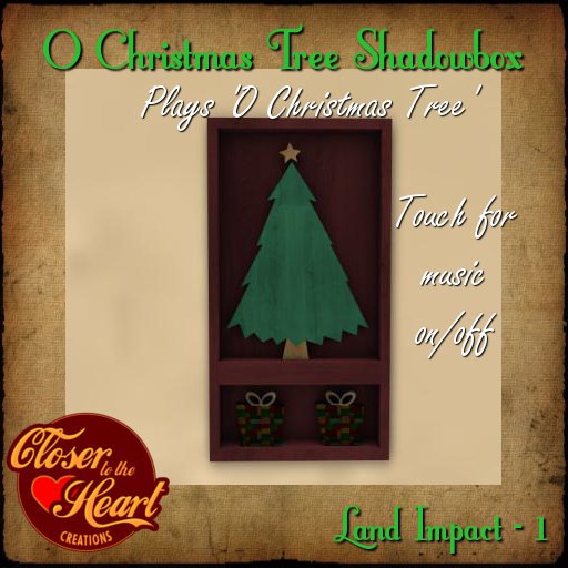 O Christmas Tree Shadowbox BOXED