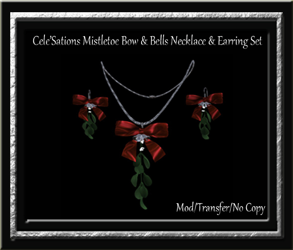 Cele'Sations ~ Mistletoe, Bells & Bow Set Pk
