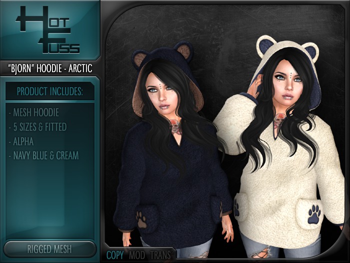 Hot Fuss "Bjorn" Hoodie - Arctic FEMALE