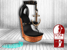 AURORA - Mesh Nautical Wedges for Slink High Feet - Black