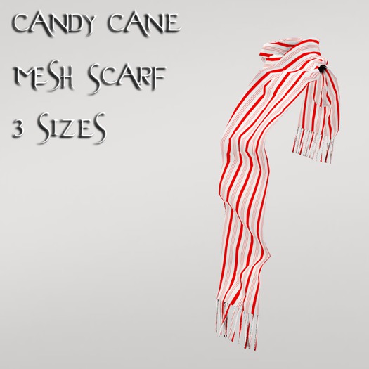 *SOIR* Mesh Scarf Candy Cane