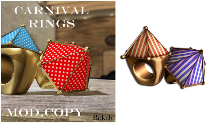 Carnival Ring 'copper-stripes' (mesh) - Bokeh