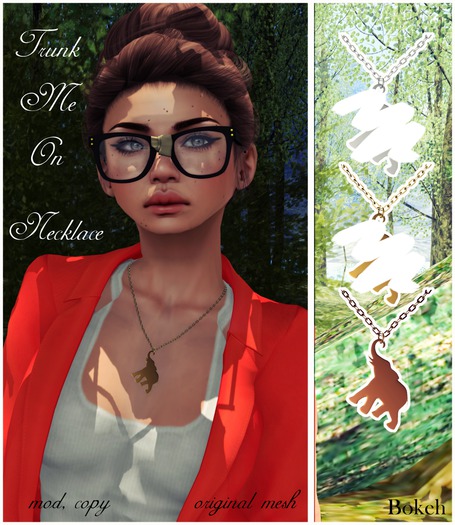 Trunk Me On Necklace 'copper' (mesh) - Bokeh