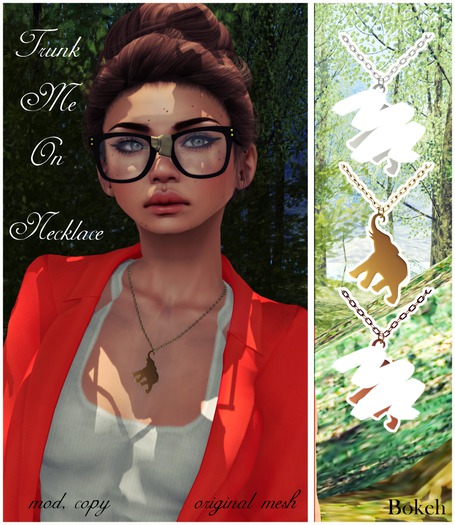 Trunk Me On Necklace '' (mesh) - Bokeh