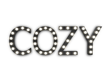 [Px] "COZY" Illuminated Light Bulbs Sign CM