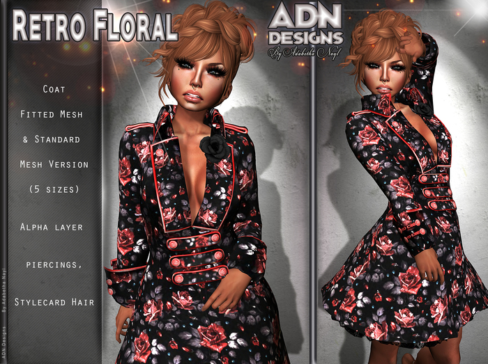 [ADN] RETRO FLORAL (100% MESH)