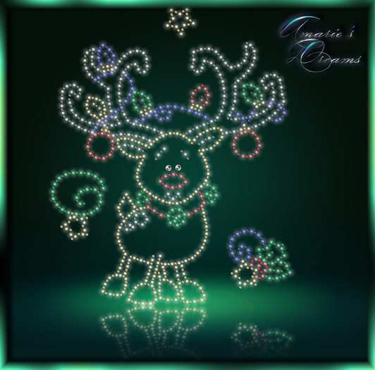 ~Beautiful animated Lights Cute Rudolph~