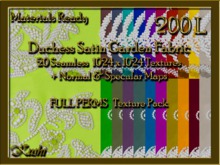 *Kushi* Duchess Satin Garden Fabric Seamless Textures Materials Ready Full Perms 1024x1024 Tileable Repeating