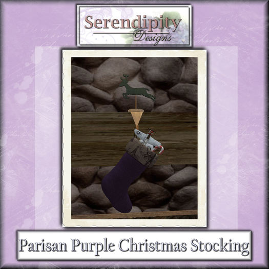 Serendipity Designs - Christmas Stocking - Parisian Purple