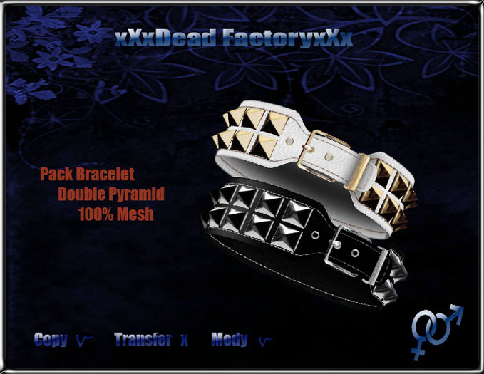 xXxDead FactoryxXx Bracelet Double Pyramid BOX