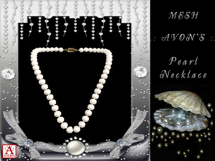 .: AVON'S :. Pearl Necklace - Mesh