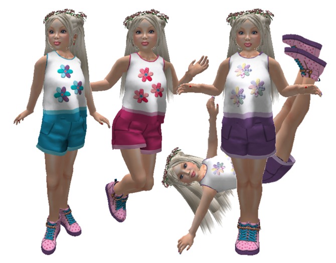 LITTLE GIRL OUTFIT-SHORTS-TANKS-SNEAKER-MESHS