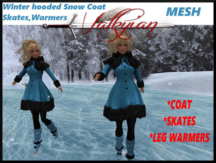 ~Valkyrian~Heavy Wool Fur Coat ( Baby Blue )