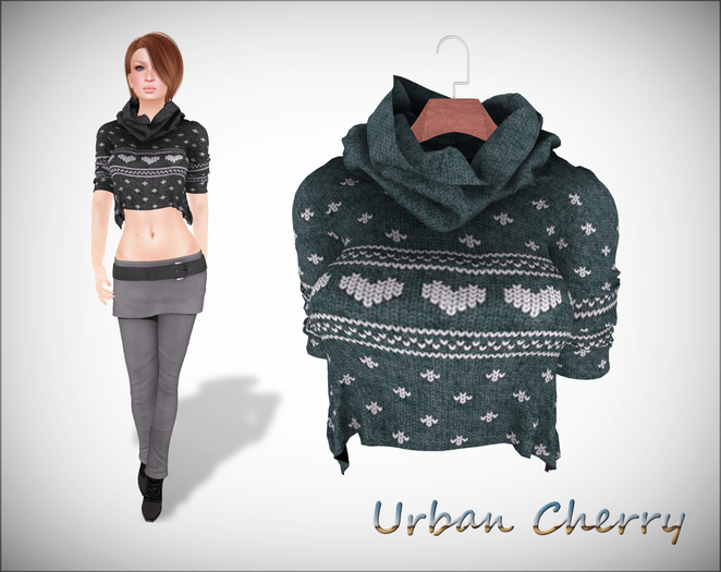 ***Urban Cherry*** Heather Hearty Sweater DEMOS