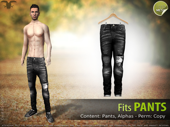 " Fits Pants " Fitted Mesh : Black