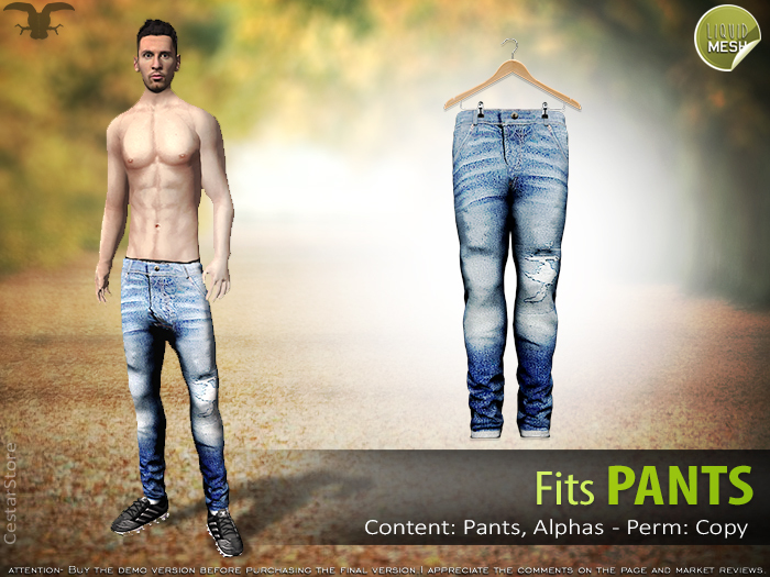 " Fits Pants " Fitted Mesh : 