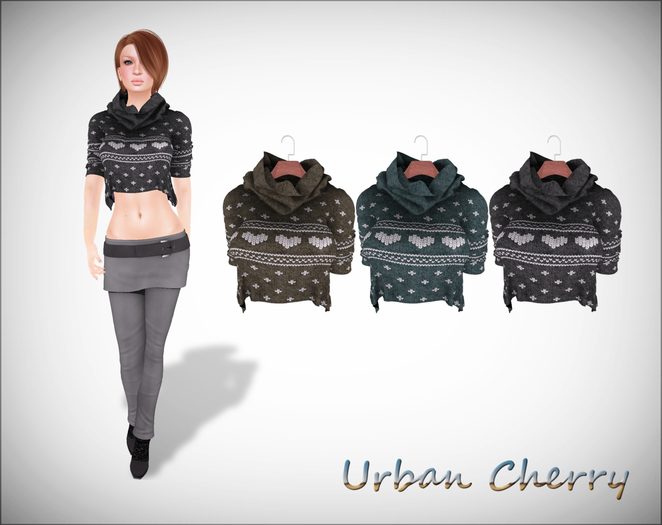 ***Urban Cherry*** Heather Hearty Sweater DEMOS