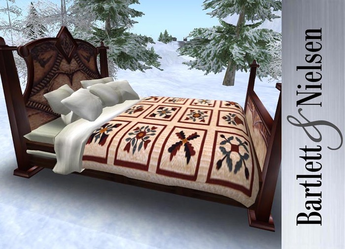 Rustic bed adirondack style (150 Poses)