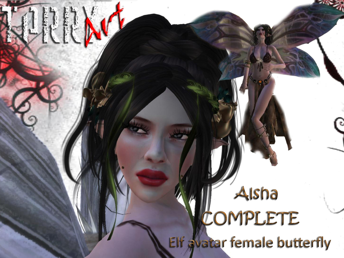 (Alsha )Elf avatar female butterfly