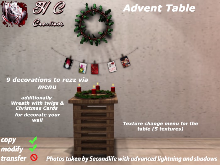 HCC Advent Pallet Table BOX