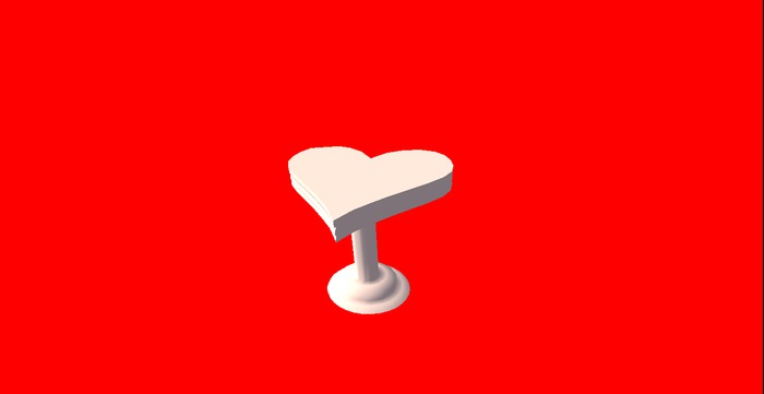 Tiny Heart Table White