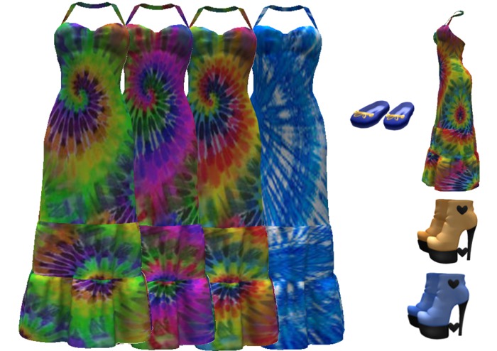HIPPY LONG DRESS - MESH & SHOES [