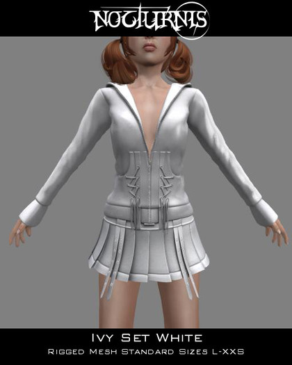 Nocturnis Mesh Ivy Set White