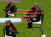 Male & Female Making Out Kiss Sitting on Lap Pose Balls  copy/mod (boxed) 