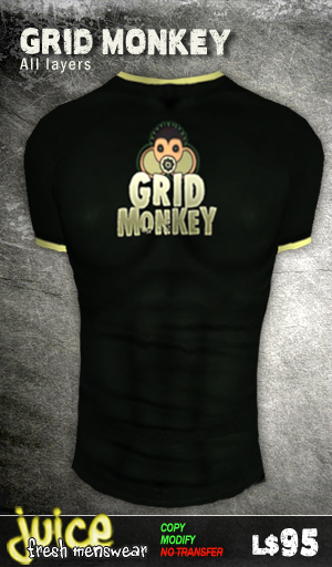 Grid Monkey T Shirt.