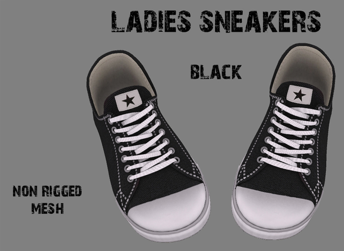 Mesh Ladies Sneakers Black