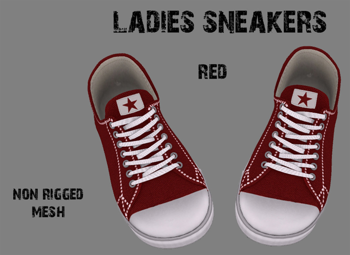 Mesh Ladies Sneakers Red