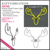 Full Perm MESH Moosehead Neon Light, Mesh Moose Head